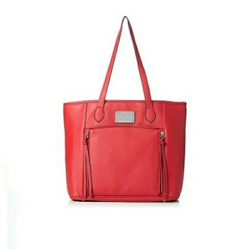 Joy Mangano St. Tropez Runway Chic Tablet Tote Rich Red